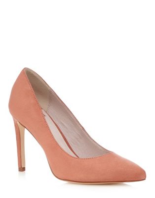 Faith Rose pink 'Carey' heeled court shoes